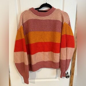 Monki Colorful Striped Crew Neck Sweater